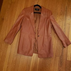 Dana Buchman Leather Blazer